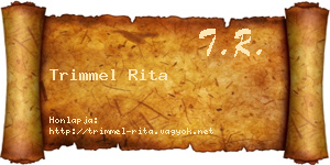 Trimmel Rita névjegykártya